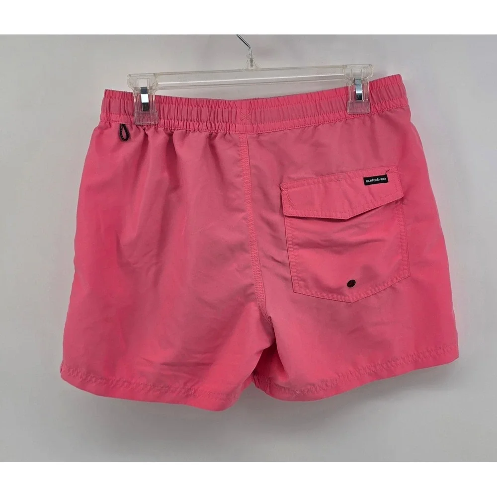 Quiksilver Mens Size M Pink Board Shorts Swim Trunks Beach Summer Surfwear
